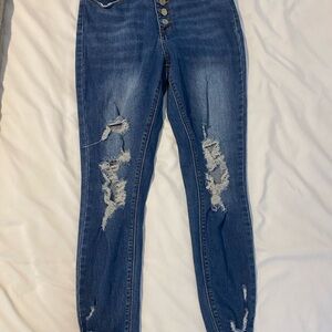 Distressed Blue Women's Jeans